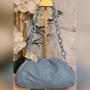 Unique Badgley Mischka Shoulder Bag With The Coolest Chain Strap!